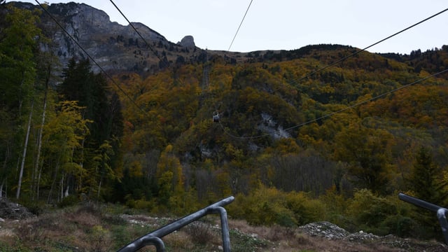Die Staubernbahn aus der Perspektive der Talstation Die Staubernbahn aus der Perspektive der Talstation