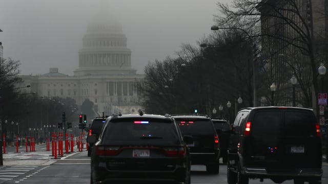 Washingtoner Kapitol im Nebel. Washingtoner Kapitol im Nebel.
