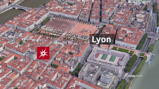Karte von Lyon. Karte von Lyon.