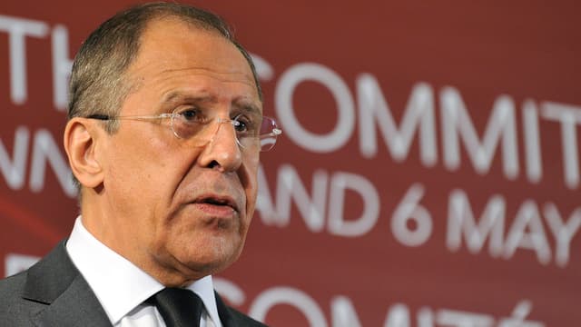Porträt von Aussenminister Lawrow. Porträt von Aussenminister Lawrow.