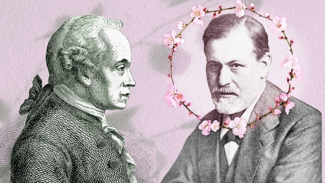 Bildmontage mit zwei Philosophen Bildmontage mit zwei Philosophen