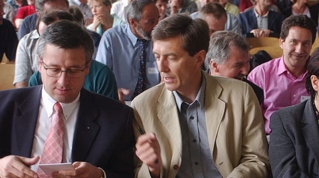 Gemeinsam geht's besser: Andres Türler (FDP), Martin Waser (SP). Gemeinsam geht's besser: Andres Türler (FDP), Martin Waser (SP).