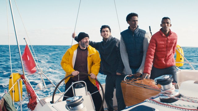 Flüchtlinge auf dem Boot. Flüchtlinge auf dem Boot.