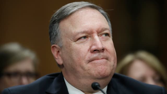 Mike Pompeo schaut grimmig Mike Pompeo schaut grimmig