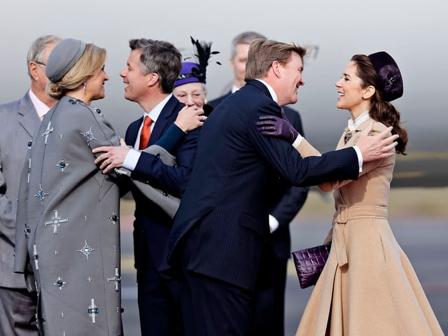 Königin Máxima, Kronprinz Frederik, König Willem-Alexander und Kronprinzessin Mary Königin Máxima, Kronprinz Frederik, König Willem-Alexander und Kronprinzessin Mary