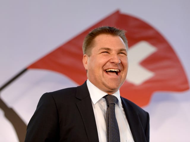 Toni Brunner lachend