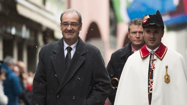 Bundesrat Guy Parmelin schreitet zur Landsgemeinde Bundesrat Guy Parmelin schreitet zur Landsgemeinde
