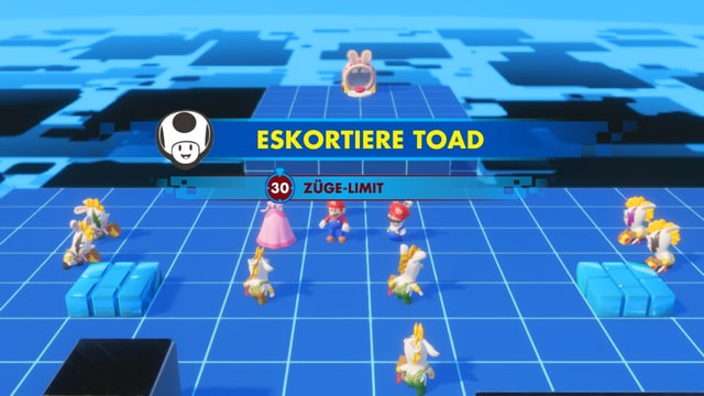 Eskortiere Toad in 30 Zügen. Eskortiere Toad in 30 Zügen.
