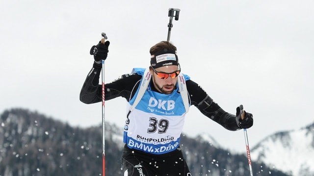 Benjamin Weger in der Loipe. Benjamin Weger in der Loipe.
