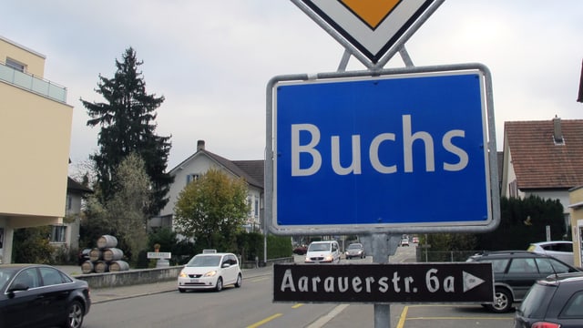 Ortsschild von Buchs Ortsschild von Buchs