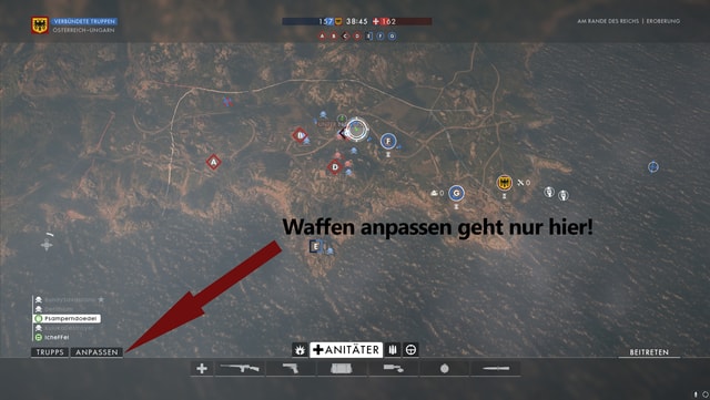 Anpassungen - ganz unten links im Ladebildschirm. Anpassungen - ganz unten links im Ladebildschirm.