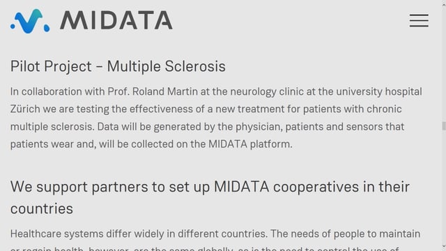 Website von midata.coop Website von midata.coop