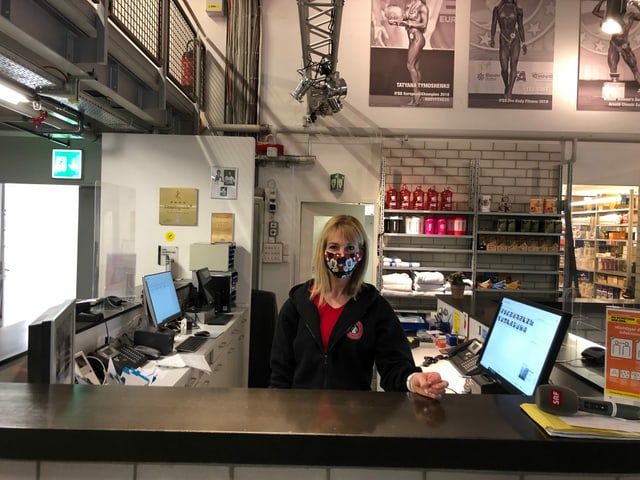 Empfangsbereich des Fitnessstudios Empfangsbereich des Fitnessstudios