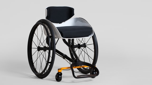 Bild des Rollstuhls. Bild des Rollstuhls.