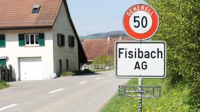 Ortsschild Fisibach Ortsschild Fisibach
