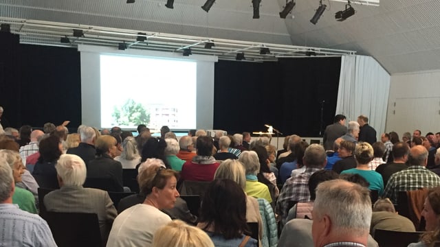 Zuschauer in einer Aula. Zuschauer in einer Aula.