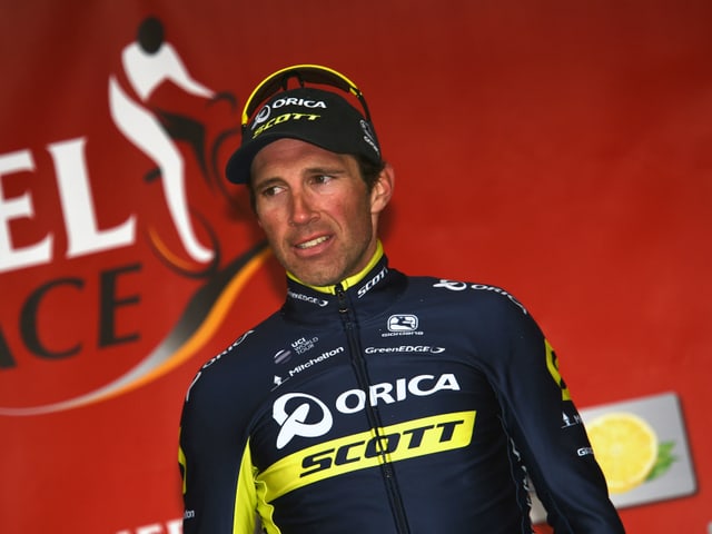 Michael Albasini auf dem Podest. Michael Albasini auf dem Podest.