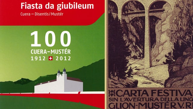 Placat per la festa da giubileum ed il placat da l'avertura avant 100 onns. Placat per la festa da giubileum ed il placat da l'avertura avant 100 onns.