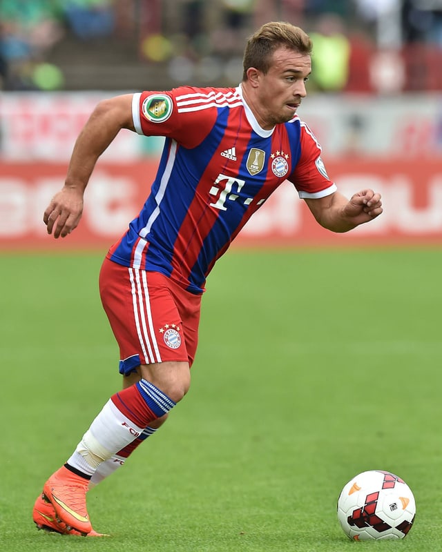 Xherdan Shaqiri in einem Testspiel am Ball. Xherdan Shaqiri in einem Testspiel am Ball.