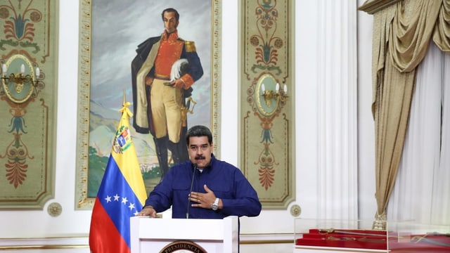 Maduro an seinem Regierungssitz Maduro an seinem Regierungssitz