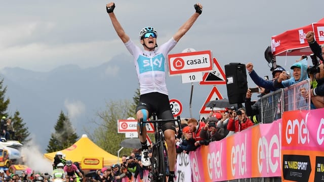 Froome am Ziel Froome am Ziel