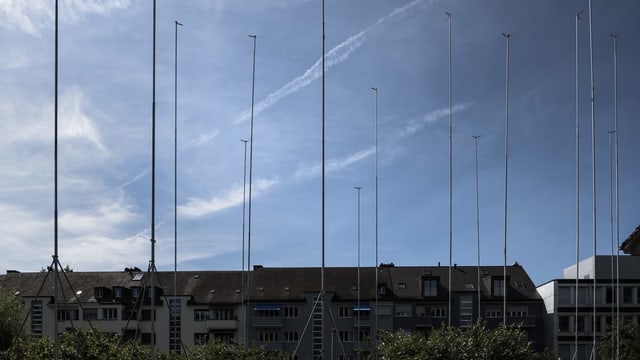 Baupfeiler auf Wiese. Baupfeiler auf Wiese.