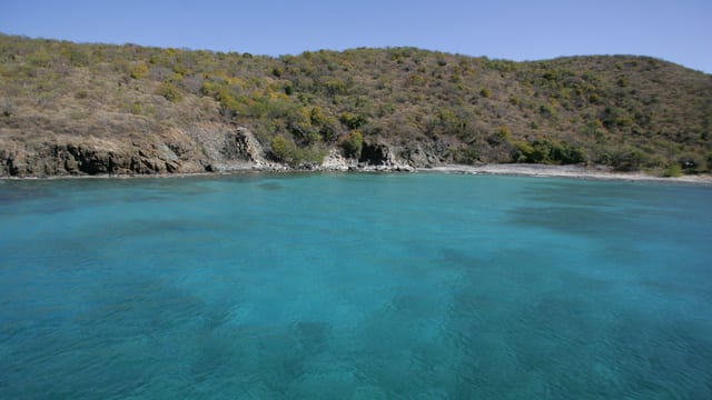 Ein Blick auf einen Strand der Virgin Islands. Ein Blick auf einen Strand der Virgin Islands.
