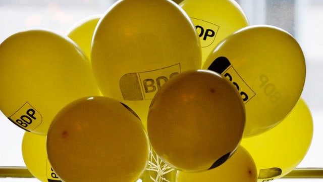 Ballone mit der Aufschrift "BDP" Ballone mit der Aufschrift "BDP"