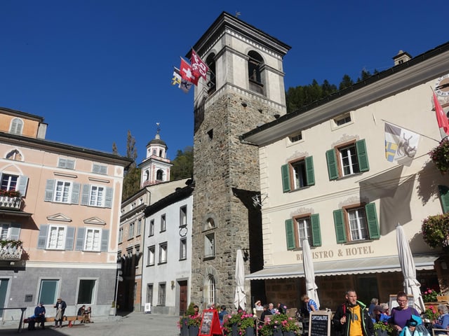 Marktplatz von Poschiavo (Archivbild). Marktplatz von Poschiavo (Archivbild).
