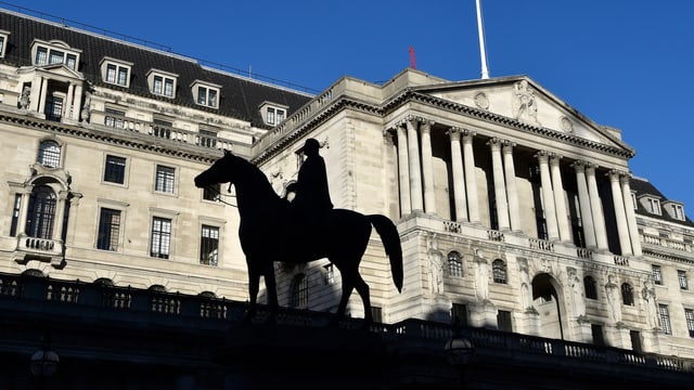 Aufnahme des Gebäudes der «Bank of England» in London. Aufnahme des Gebäudes der «Bank of England» in London.