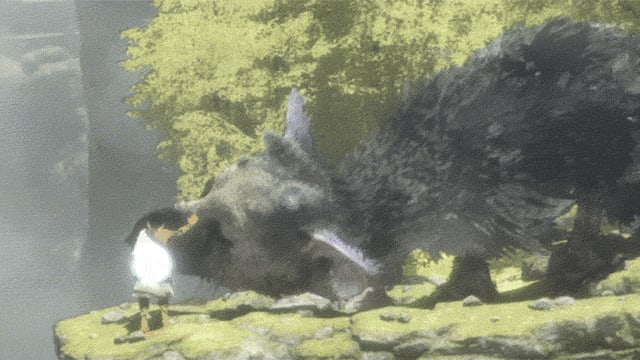 Ein animiertes Gif zeigt die Spielfiguren aus «The Last Guardian». Ein animiertes Gif zeigt die Spielfiguren aus «The Last Guardian».