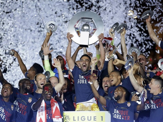 Monaco bejubelt im Mai 2017 den Gewinn der französischen Meisterschaft. Monaco bejubelt im Mai 2017 den Gewinn der französischen Meisterschaft.