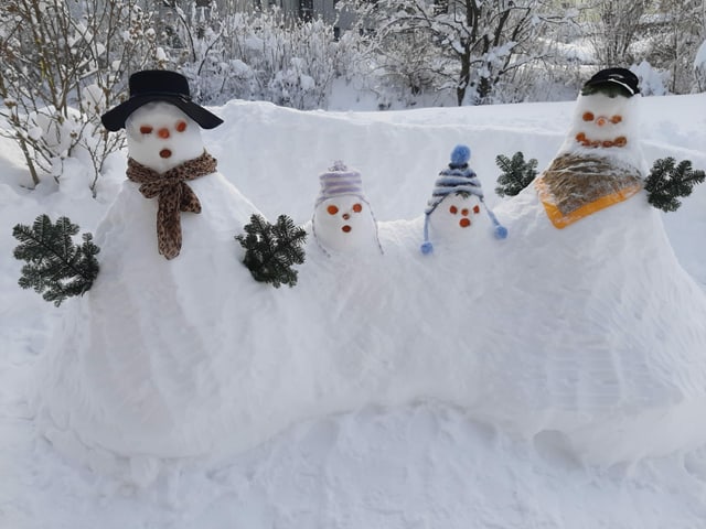 Schneefamilie