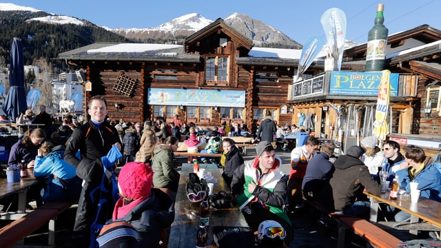 Bergrestaurant in Davos. Bergrestaurant in Davos.