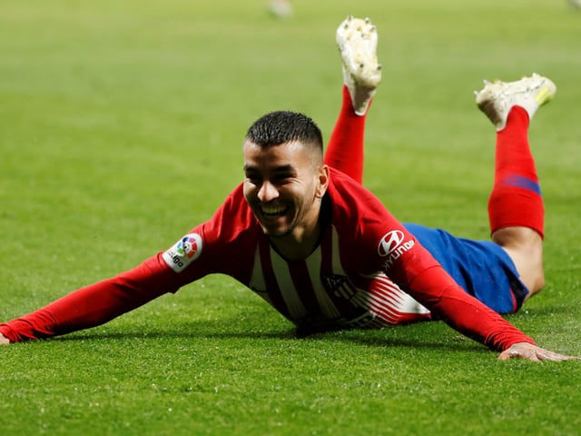 Angel Correa erzielte nach 81 Minuten das 3:2 für Atletico. Angel Correa erzielte nach 81 Minuten das 3:2 für Atletico.