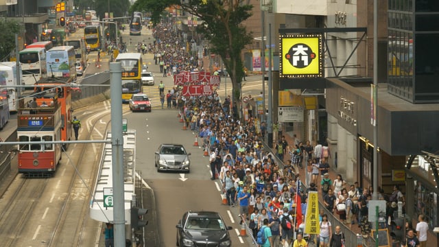 Demo am Strassenrand. Demo am Strassenrand.