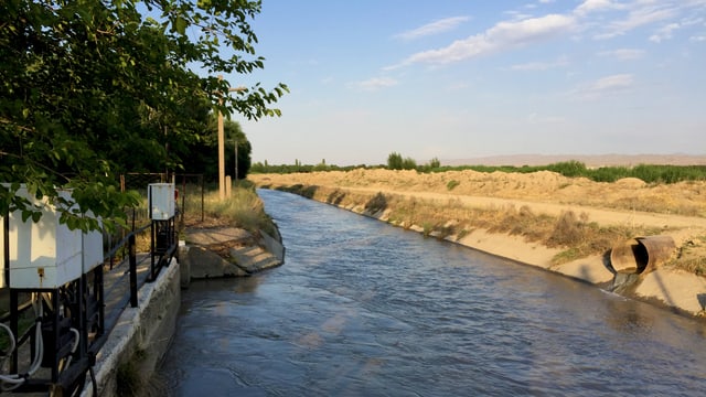 Blick auf einen Kanal. Blick auf einen Kanal.