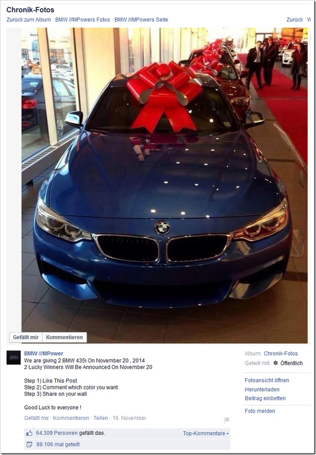 Gewinne einen BMW! Gewinne einen BMW!