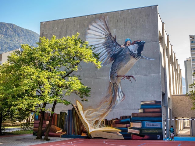 Street Art am Schulhaus Lachen Street Art am Schulhaus Lachen