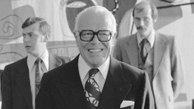 Pierre Graber in einer Schwazr-weiss-Aufnahme Pierre Graber in einer Schwazr-weiss-Aufnahme