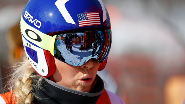 Lindsey Vonn vor einem Renn-Start. Lindsey Vonn vor einem Renn-Start.