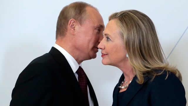 Putin und Hillary Clinton