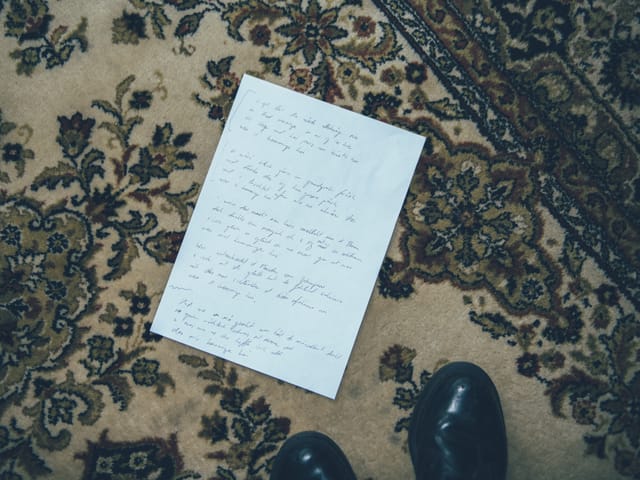 Sicher ist sicher: Veronica Fusaro hatte sich den Songtext von Hand aufgeschrieben.