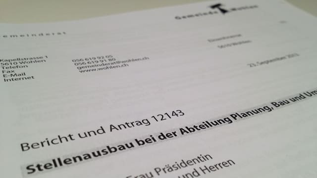 Antrag des Gemeinderats. Antrag des Gemeinderats.