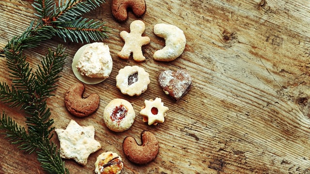 Eine schöne Auswahl an Weihnachtsguetzli. Eine schöne Auswahl an Weihnachtsguetzli.