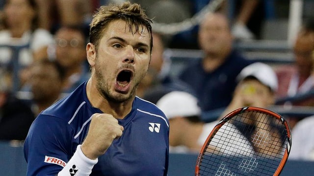 Stan Wawrinka en posa da victur. Stan Wawrinka en posa da victur.
