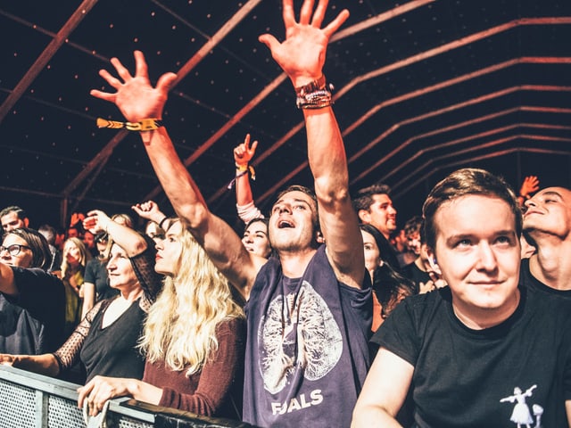 Festivalbesucher in der ersten Reihe