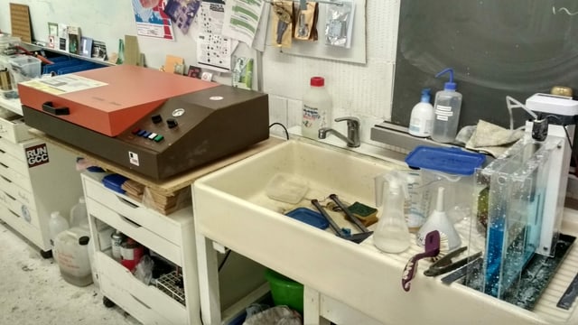 Ätzanlage in der Bitwäscherei Ätzanlage in der Bitwäscherei