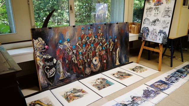 Bild im Atelier von Bruno Arn. Bild im Atelier von Bruno Arn.