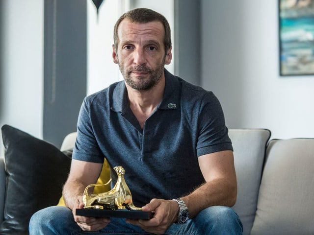 Kassovitz mit dem Leoparden. Kassovitz mit dem Leoparden.